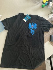 Pokémon 151 Articuno Black Graphic Print T-Shirt L Short Sleeve Crew Neck Cotton