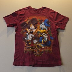 Vintage Y2K Disney Studio Collection Donald Duck Mickey Mouse Red Large T-Shirt