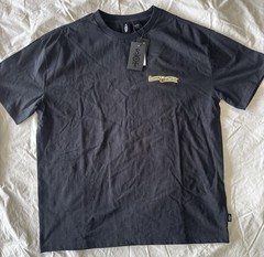 NWT Quiksilver Surfers of Fortune Boogieman T Shirt Mens Large Black Oversized