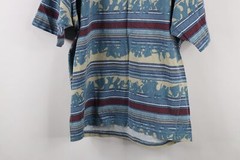 Vtg 90s Streetwear Mens Large Distressed Striped Color Block T-Shirt Cotton USA