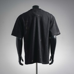 Givenchy Paris Distressed Black Oversized T-Shirt