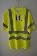 Key Apparel ANSI II Class 3 Hi-Visibility Pocket T-Shirt Hi-Vis Yellow Sz XLR