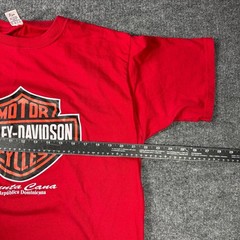 Harley Davidson Shirt Men XL Red Graphic Cycles Punta Cana Dominican Republic