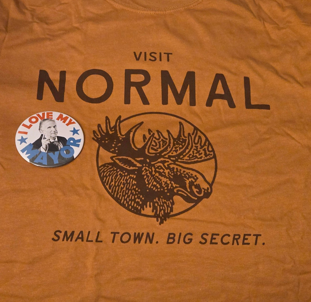 NORMAL Promotional Logo Movie T-Shirt (Large) Bob Odenkirk – NEW w/ Vote Button