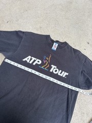 Vintage Adidas ATP Tennis Black Single Stitch Made In USA Shirt