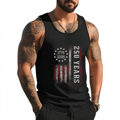 250 Years of Freedom 1776 2026 American Flag 4 July Vintage Tank Top