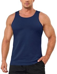 Mens Sleeveless Muscle Tee Cotton Tank Tops Summer Gym Workout Casual Undershirt